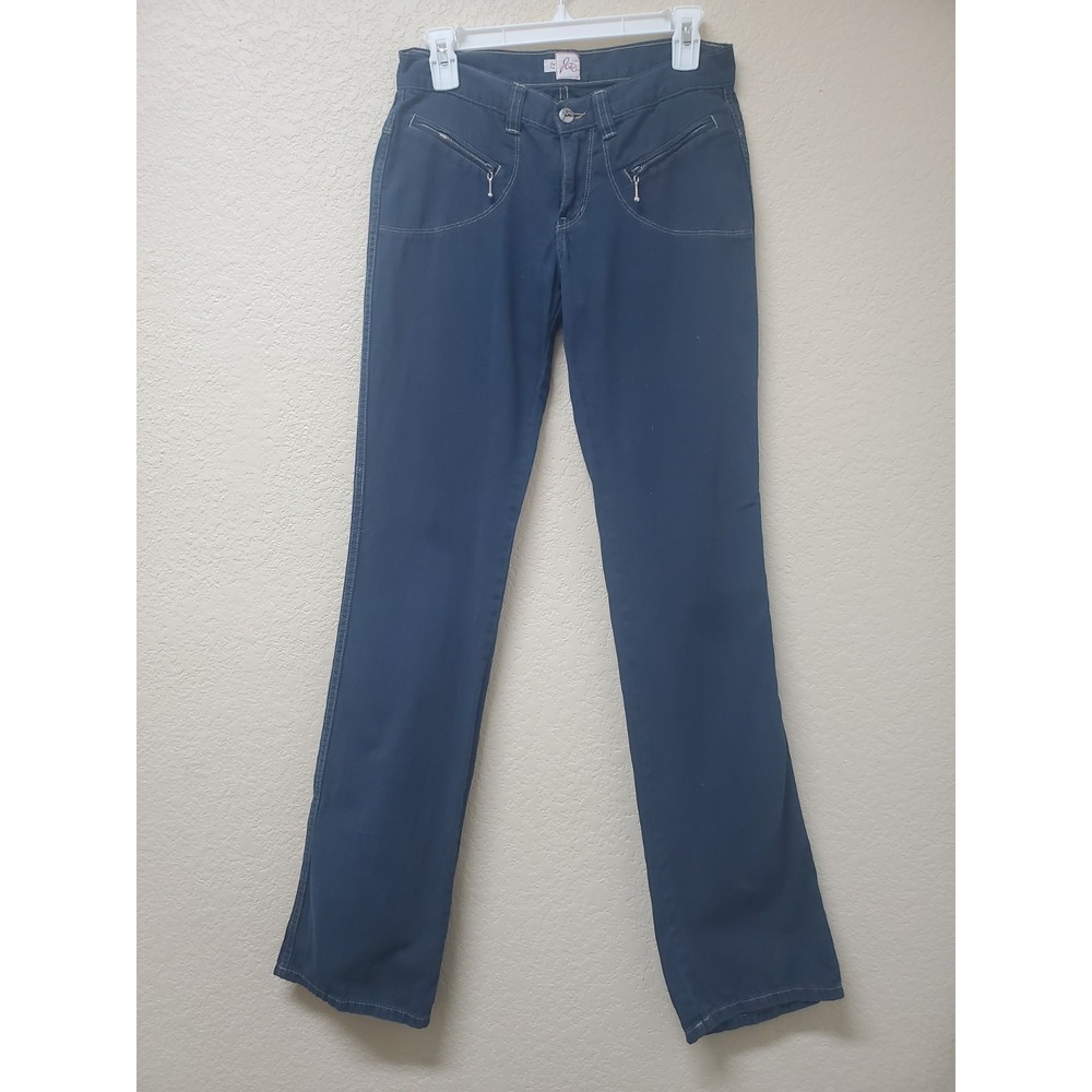 Joie Navy Blue Straight Leg Utility Pants Size 27 Womens Stretch Zip Pockets